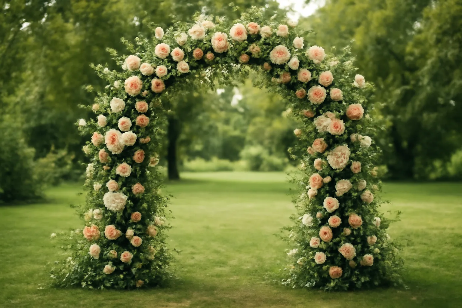 Arche fleurie de cérémonie de mariage en Europe de l'Est