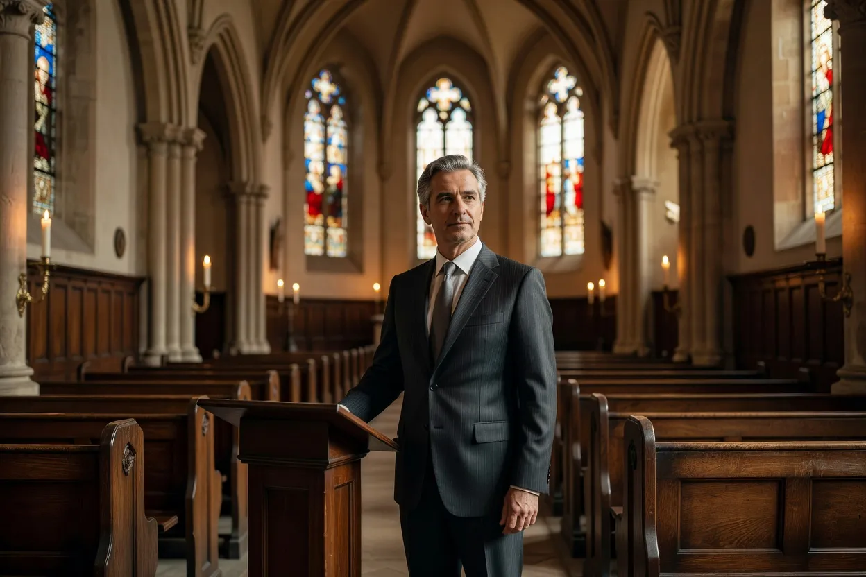 Notaire expliquant les différences entre mariage civil et religieux à l'étranger