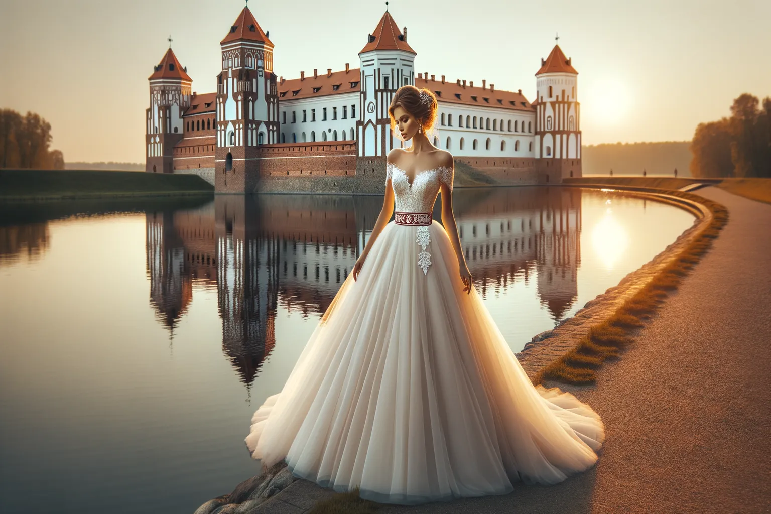 Mariée en robe de mariage en Biélorussie