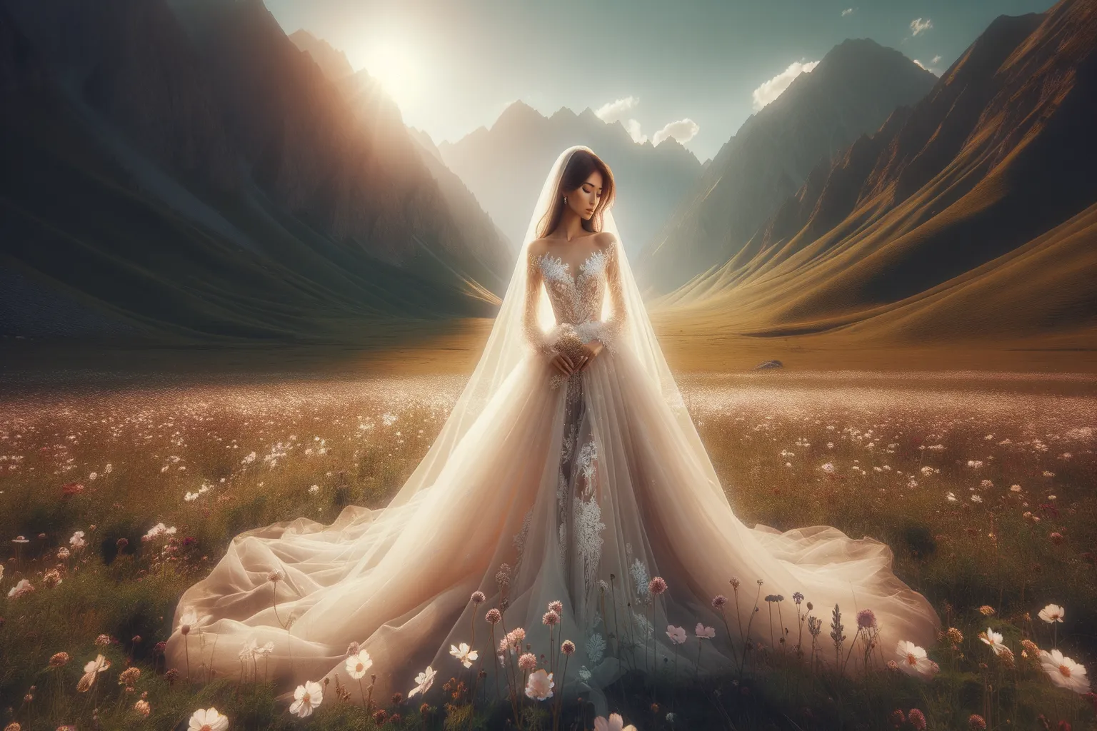 Belle mariée en Kirghizistan