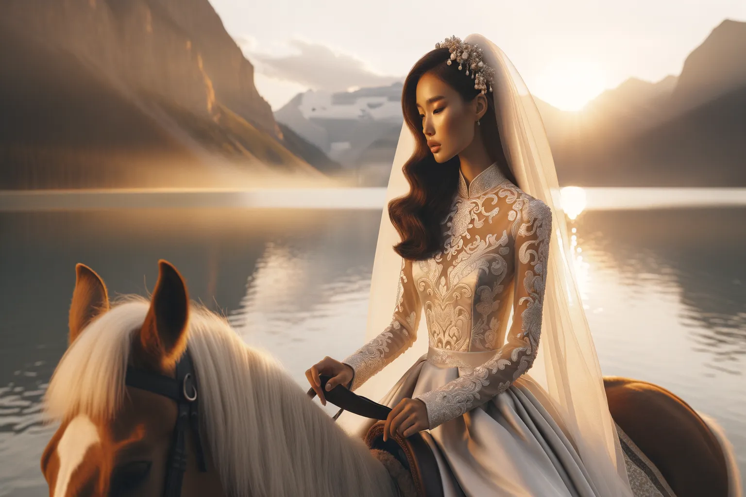 Belle mariée en Mongolie